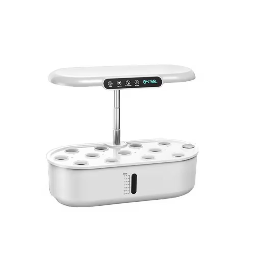 Hydroponics Growing System Kit: 12-Pods Plant Germination Kit with Grow Light, Smart Temp & Humidity Detection