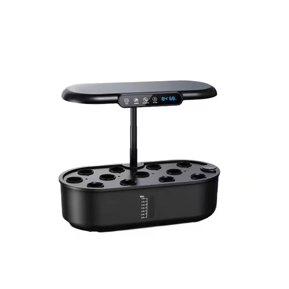 Hydroponics Growing System Kit: 12-Pods Plant Germination Kit with Grow Light, Smart Temp & Humidity Detection