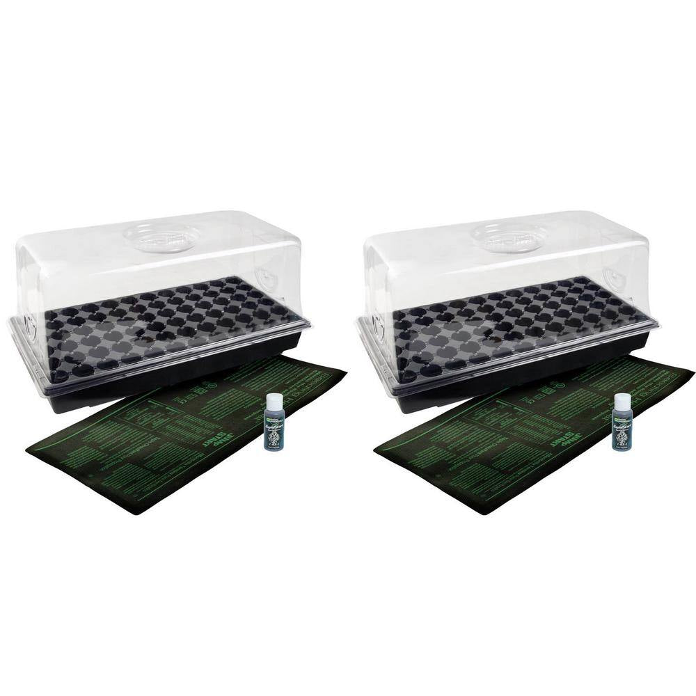 Germination Hot House with Heat Mat Hydroponic Flower Grow (2-Pack)